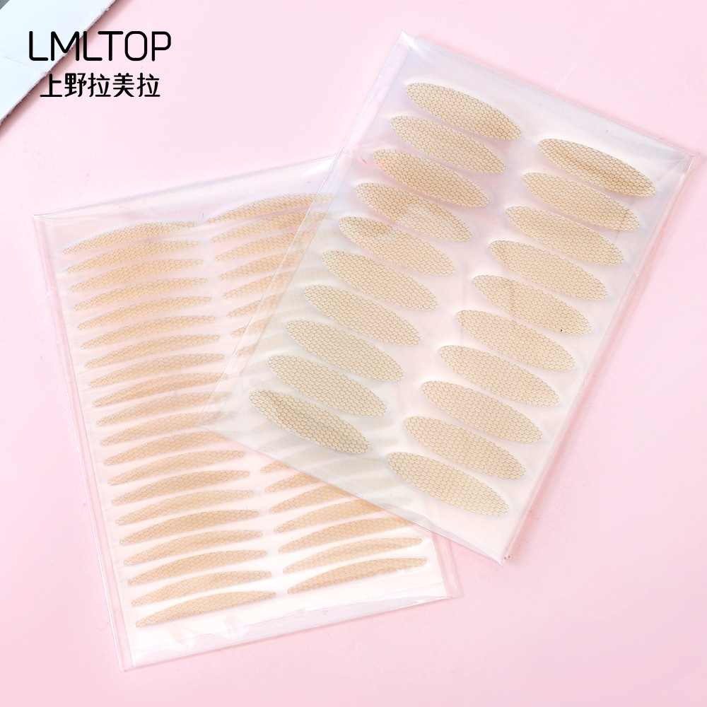 LMLTOP 60 Pairs of Lace Double Eyelid Stickers, Natural and invisible widened crescent-shaped beauty stickers, carefully selected details Picture