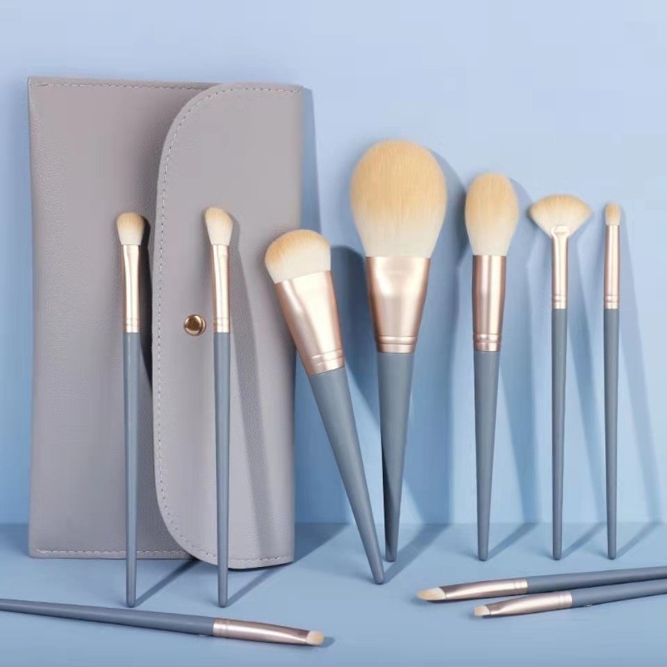 Blue Bridge 10-piece Makeup Brush Set for beginners: Eyeshadow brush, loose powder brush, foundation, soft Bristle brush, beauty tools, hair service Specification drawing