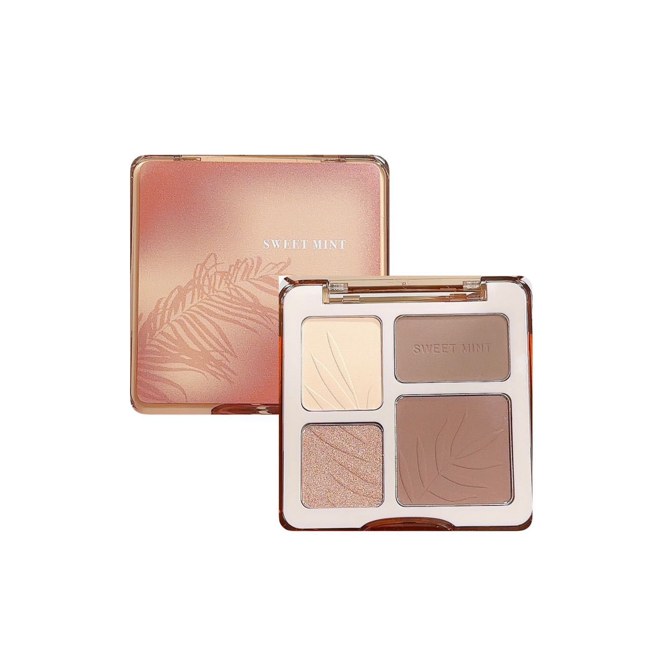 Sweet Mint Four-color Contouring Plate, All-in-one Plate, Pearlescent Highlight Brightening, Matte Nose Shadow, and Shadow Makeup Comprehensive Plate Item Picture