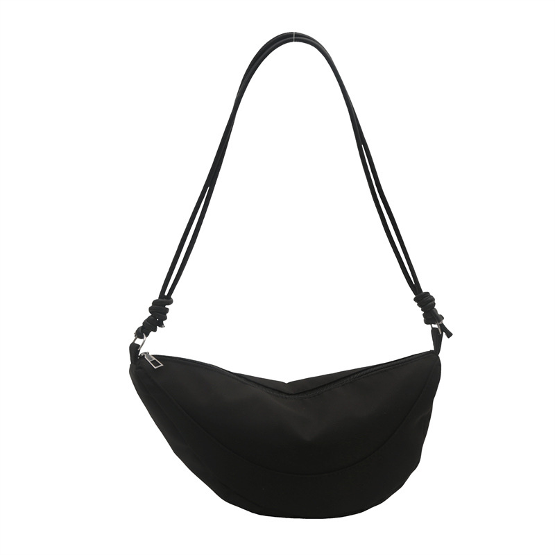 Oxford fabric 2024 casual new style with contrasting colors, light and simple, single-shoulder crossbody, underarm dumpling bag for women Item Picture