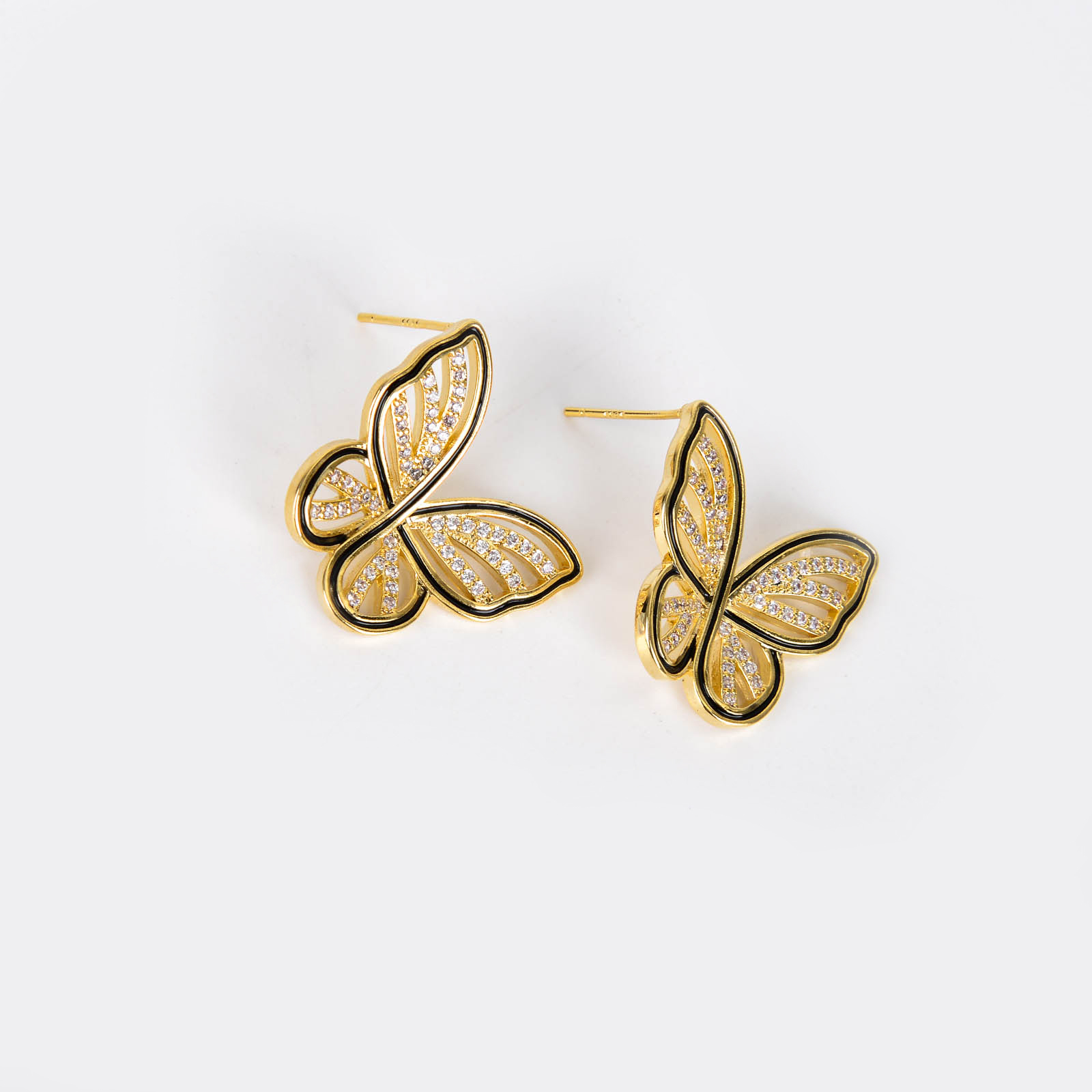 French elegant butterfly handcrafted design, small and commuter light luxury style earrings, factory earrings and accessories Item Picture