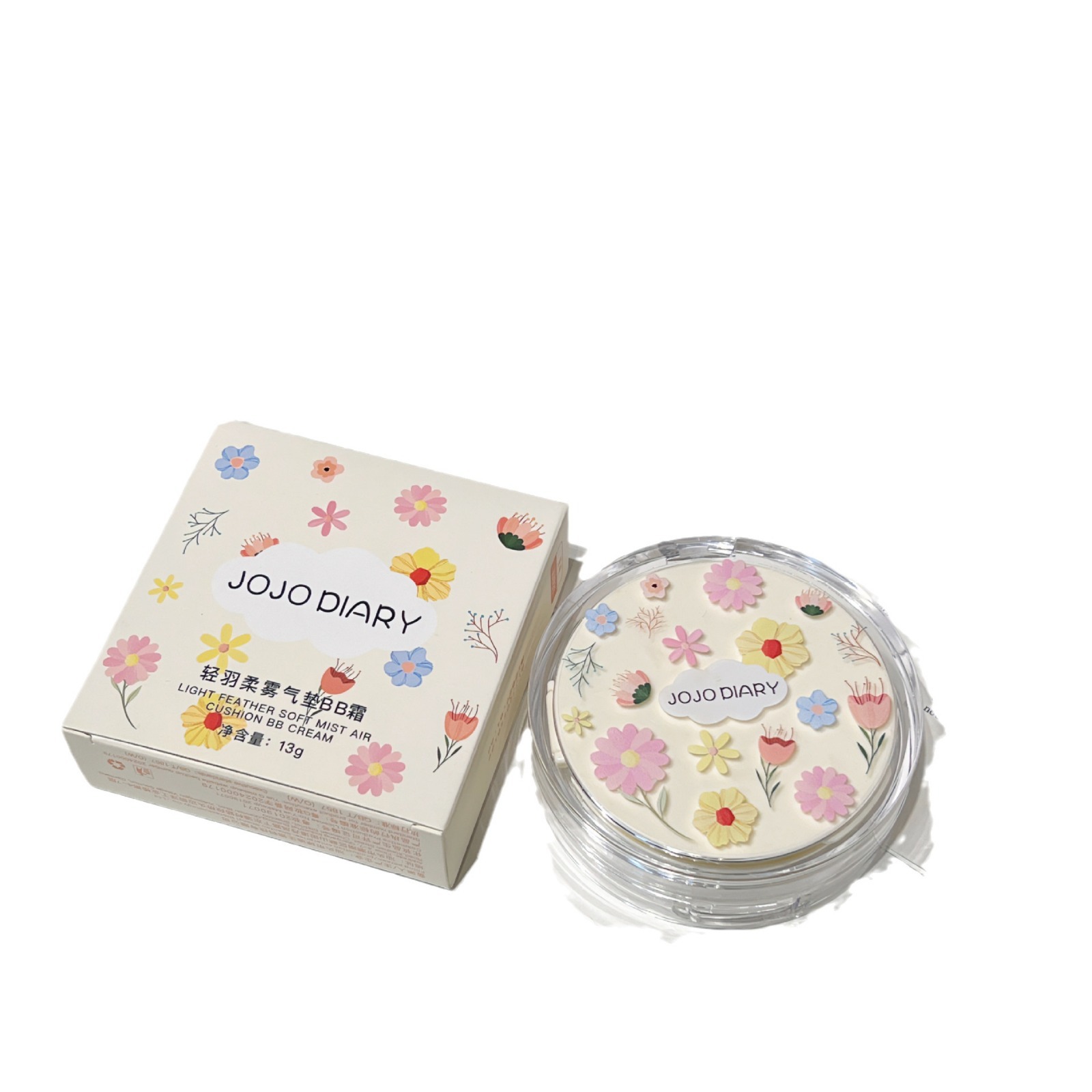 Jiujiu Diary Cushion Foundation provides long-lasting coverage, moisture retention, no smudging, no powder sticking, water and sweat resistance, and a refreshing BB cream Item Picture