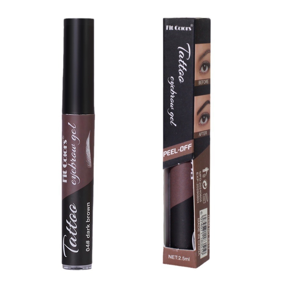 Fit Colors 4-color peel-off eyebrow Gel is water-resistant and does not smudge. It is a three-dimensional eyeliner and eyebrow gel Item Picture