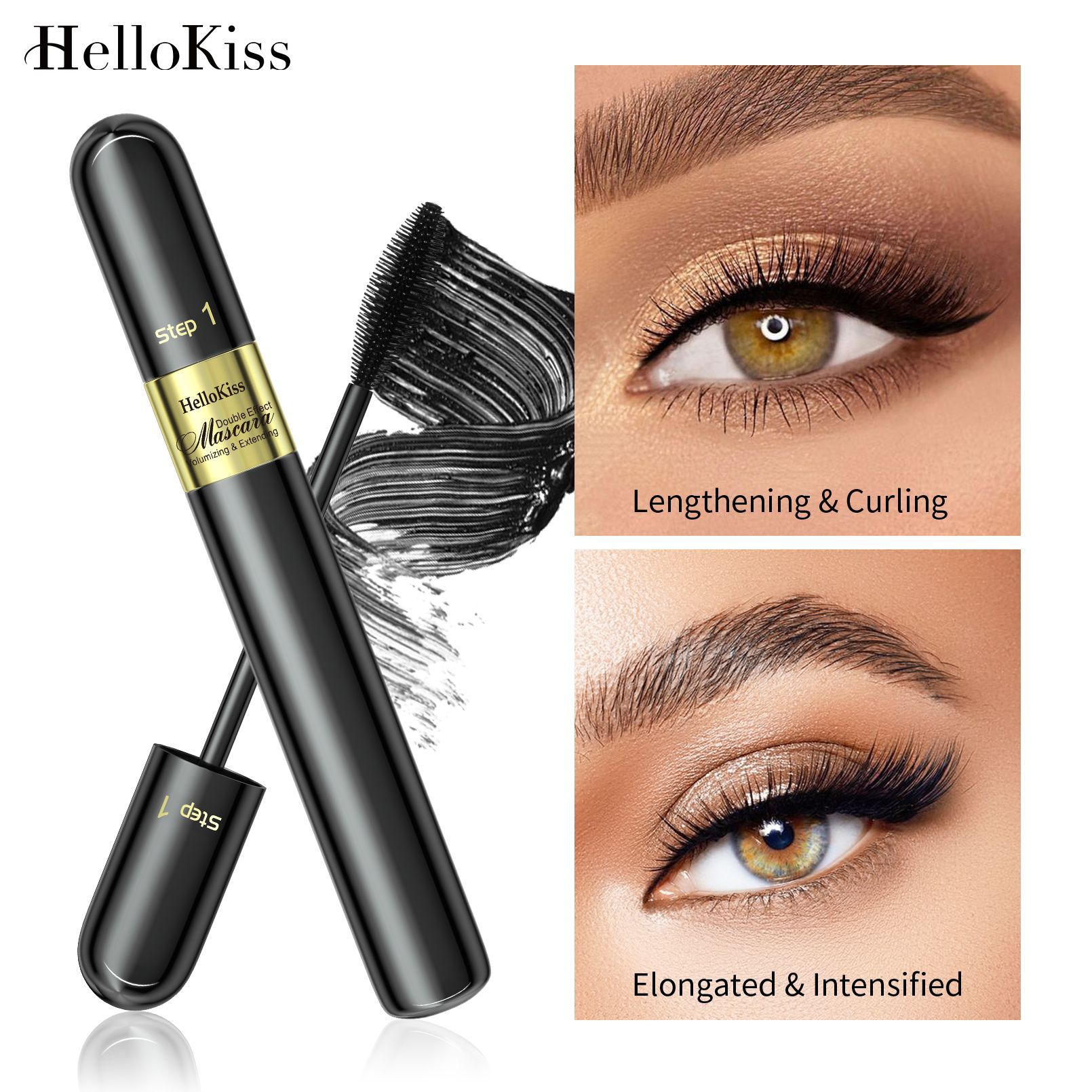 HelloKiss Sunflower Dual-Effect Waterproof Mascara: Long, curly, thick and non-smudge Mascara for cross-border use Application Scenario