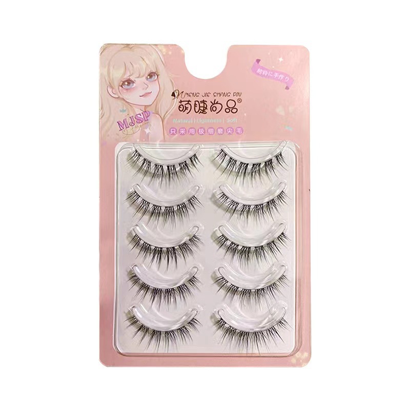 Mengjie Shangpin's comic version features sweet and cool hair flow, transparent eyelashes, soft and comfortable, and segmented Japanese-style nude makeup Mj06 Item Picture
