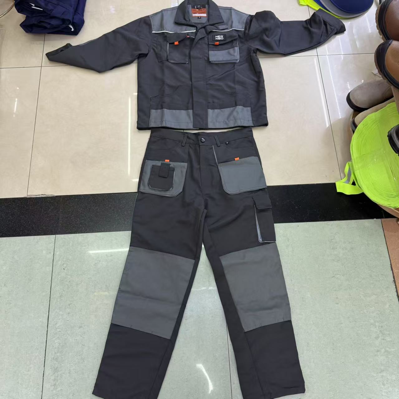 立体大兜工作服汽修机修车间劳保服长袖工作服套装