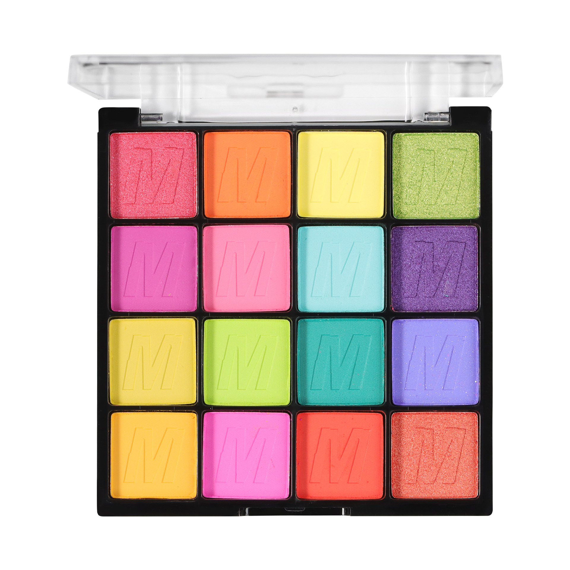 Misslara 16-color eyeshadow palette, featuring a variety of pearlescent, glitter, matte, and ground tones for children's stage makeup Item Picture