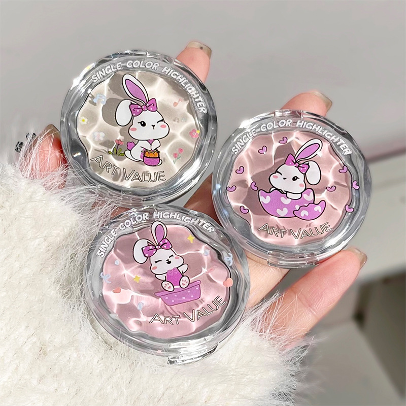 Art Value Pink Rabbit Monochrome Highlighter Pink, Natural and delicate Blush, brightening and contouring, affordable for students full figure