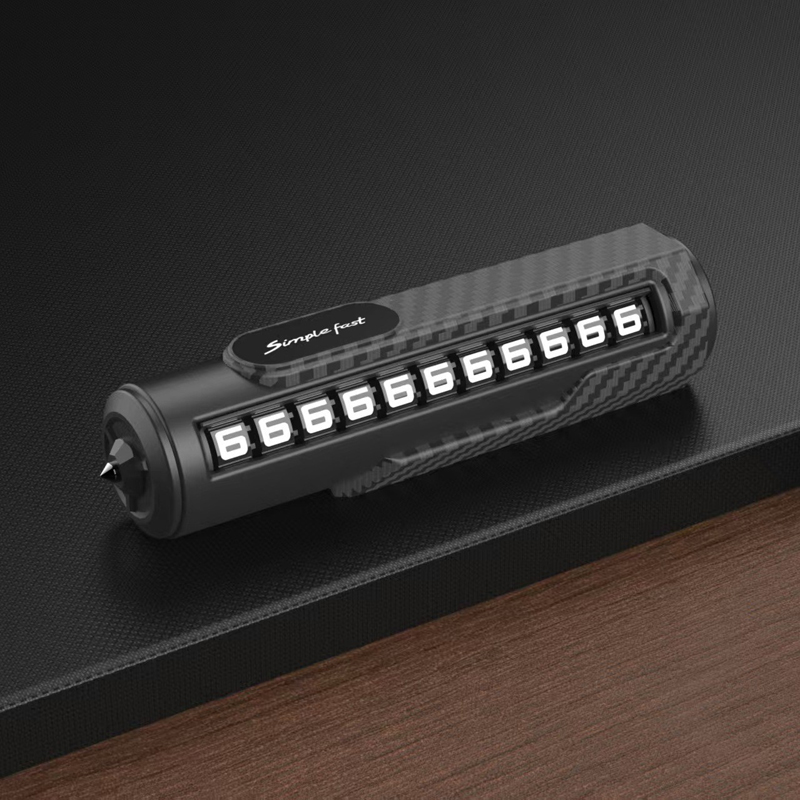 241120滚轮式停车号码牌车载手机支架汽车滚动号码牌临时停车牌车载挪车牌破窗安全锤