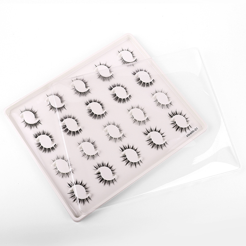Ready-made long and slender eyelashes for beginners, transparent eyelashes, comic eyelashes, and realistic false eyelashes Item Picture