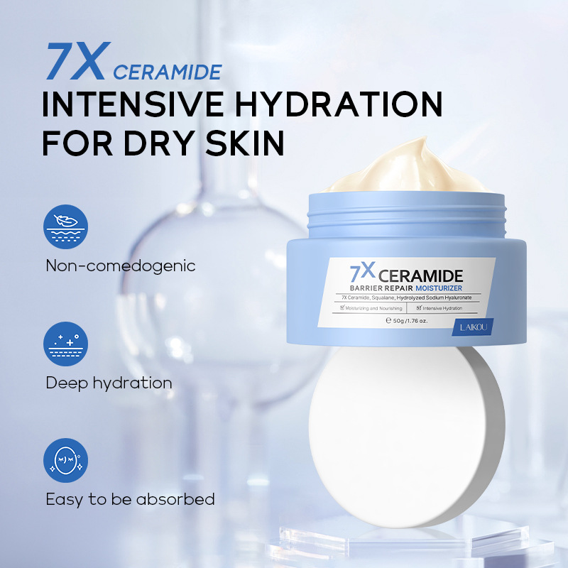 Cross-border LAIKOU Ceramide Cream 50g Hydrating, Moisturizing and nourishing skin care products in stock from the manufacturer Specification drawing