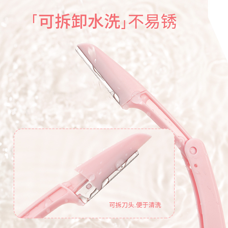 xixi Portable folding eyebrow trimmer for beginners, a safe and scratch-resistant stainless steel eyebrow trimmer set for three pieces Application Scenario