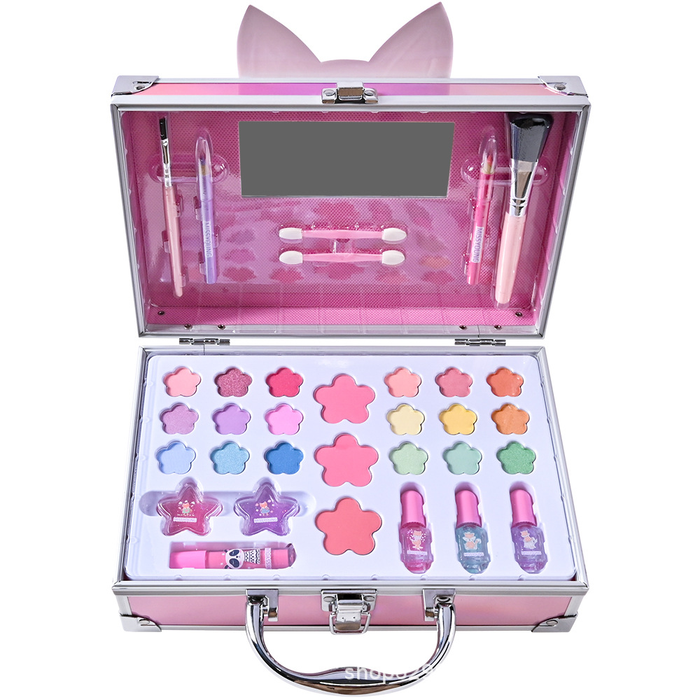 Miss Young Cross-border Bestseller Professional children's facial cosmetics Fox Washable Makeup Set Palette Item Picture