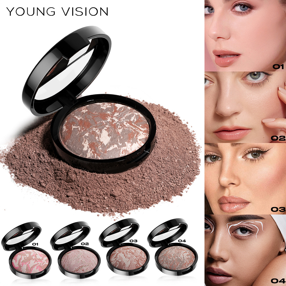 YOUNG VISION 4-color Pork Belly Baking Powder Foundation is a fine and smooth powder that can enhance skin tone and set the makeup details Picture