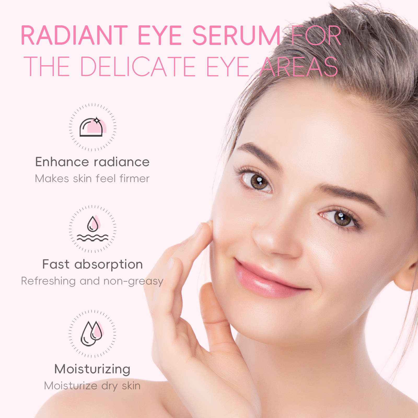 Cross-border Fenyi Cherry Blossom Eye Serum 15ml Hydrates, moisturizes and cares for the skin around the eyes. Manufacturer's supply Application Scenario