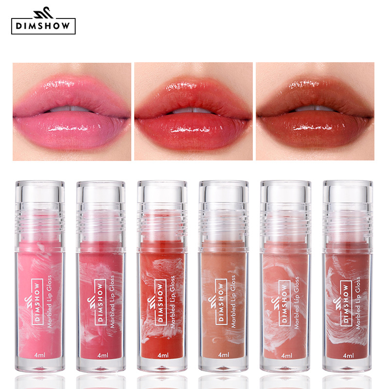 Marble-textured mirror lip gloss, essence lip mask, honey, easy to color lip gloss full figure