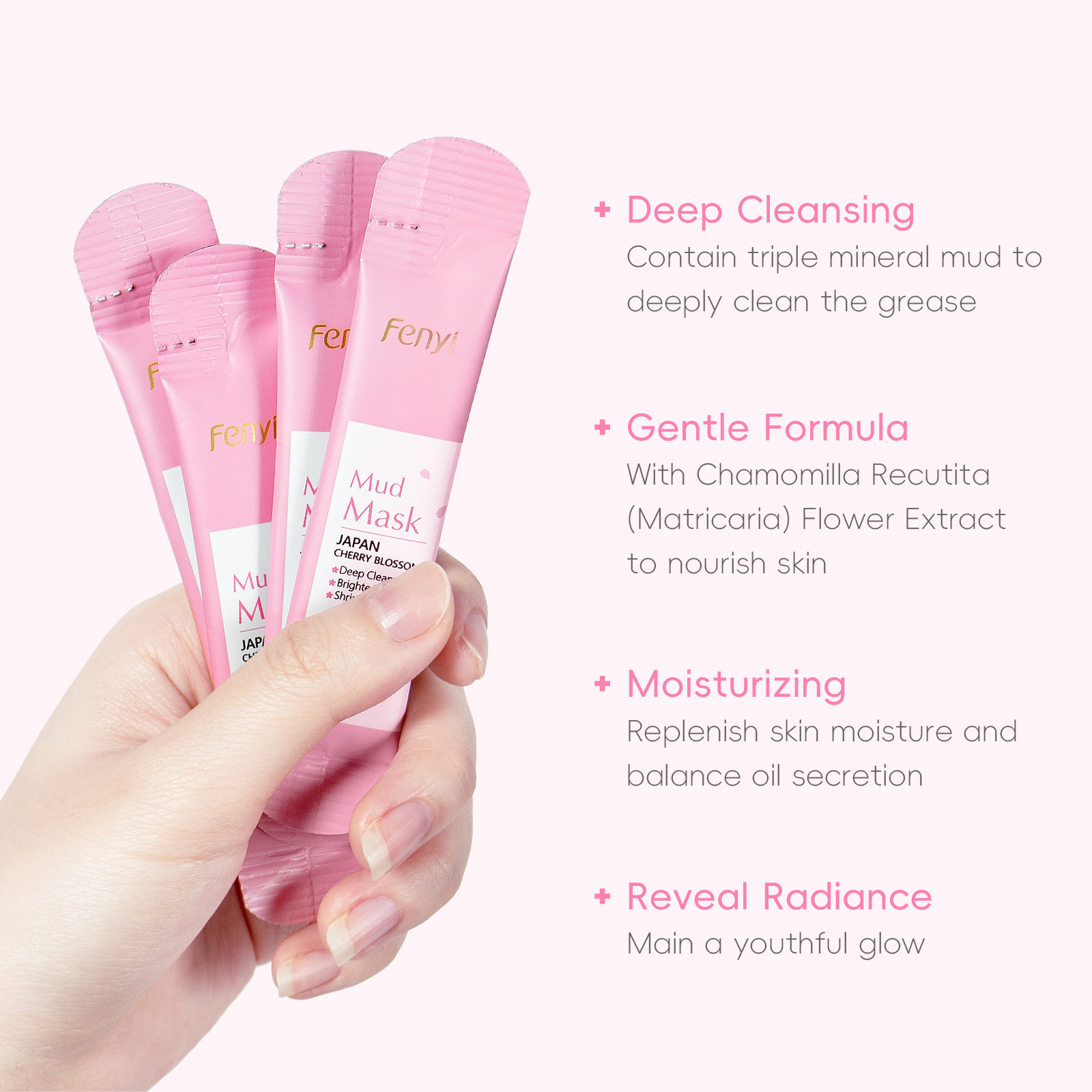 FENYI Cherry Blossom Mud Mask Box Set 5g*20 Facial Care and Cleansing Mask Skin Care products Cross-border details Picture
