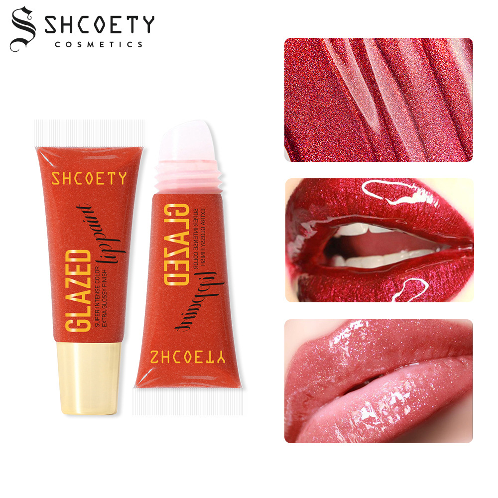 SHCOETY Hydrating Lip Gloss has a water-like texture that does not stick to the cup. It is a pouty lip brightening tube lip gloss and lip gloss that crosses borders details Picture