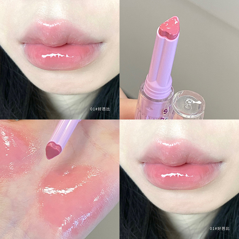 Cappuvini Solid Lip Gloss Lip Gloss Dudu Lip Mirror Moisturizing Lipstick Press Lipstick Student Specification drawing
