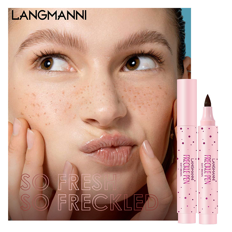 Langmanni natural simulation freckle pen color display, water-resistant and not easy to smudge Freckle spot pen cross-border color full figure