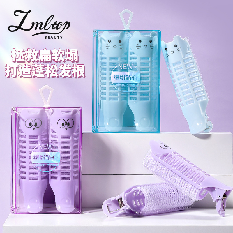 LMLTOP duckbill Hair curlers 2 sets Cartoon Cute self-adhesive Hair curlers Air bangs Hair curlers SY132 details Picture
