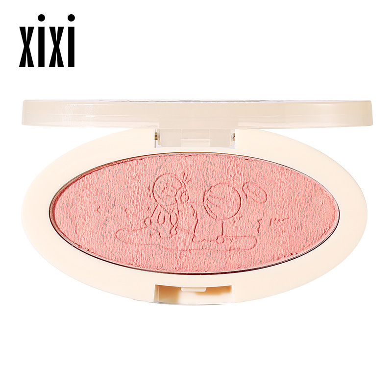 Makeup: xixi Retro mischievous Bear Blush, low saturation Cheek Purple, swelling color, nude makeup, pseudo-natural look, whitening, matte blush Item Picture