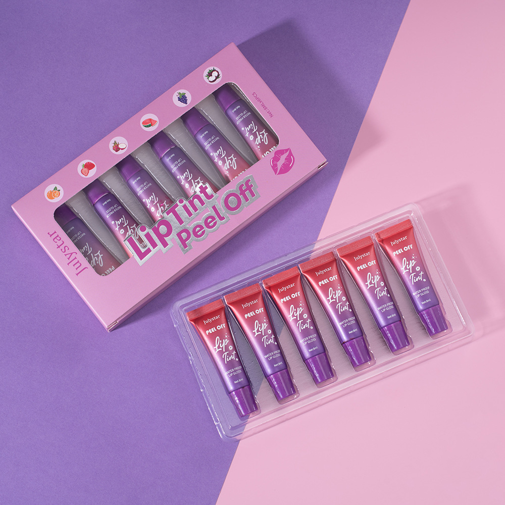 Julystar's best-selling lip peel-off lipstick with a base color, long-lasting waterproof matte, fruit-flavored peel-off lip gloss set Application Scenario