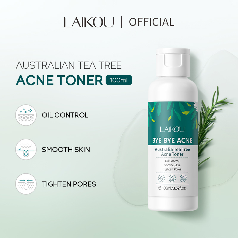 Manufacturer's in-stock cross-border LAIKOU Australian Tea Tree anti-acne Toner 100ml for hydrating and moisturizing full figure