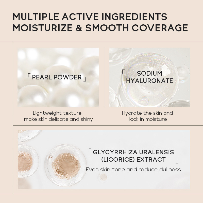 Laicome Foundation 30g(Tube) does not smudge makeup, enhances makeup and brightens skin. 9-color cosmetics sent in one piece Specification drawing