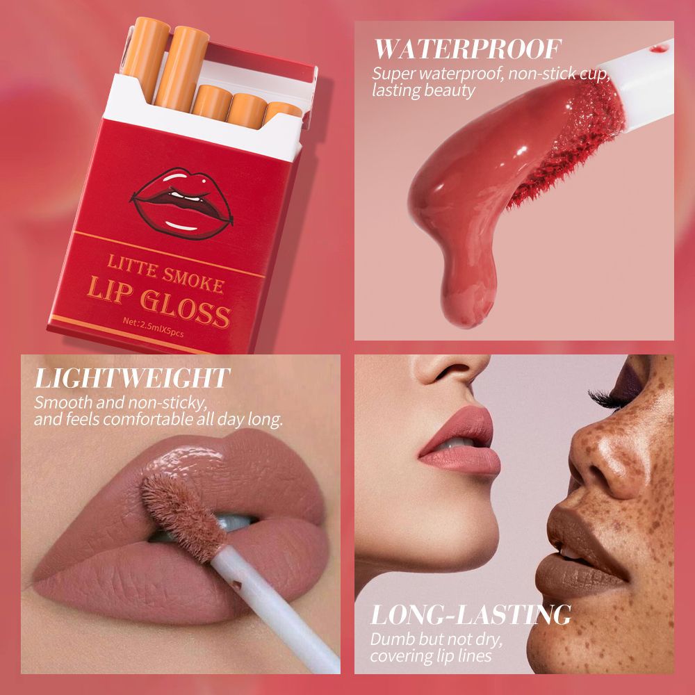 Clubday cross-border matte 5-pack cigarette lip gloss Long-lasting velvet moisturizing cigarette box lipstick bestseller Application Scenario