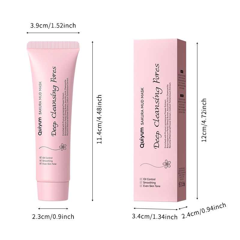 Cross-border QUIYUM Cherry Blossom Mask Mud (Color Box) 30g Cleansing, Hydrating and Moisturizing FDA factory wholesale in stock Item Picture