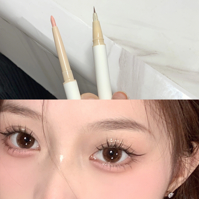 SWEET MINT Double-headed Sleeping Pen, dual-purpose pearlescent fine flash, shadow Outlining pen, eyeliner and eyeshadow in one Item Picture