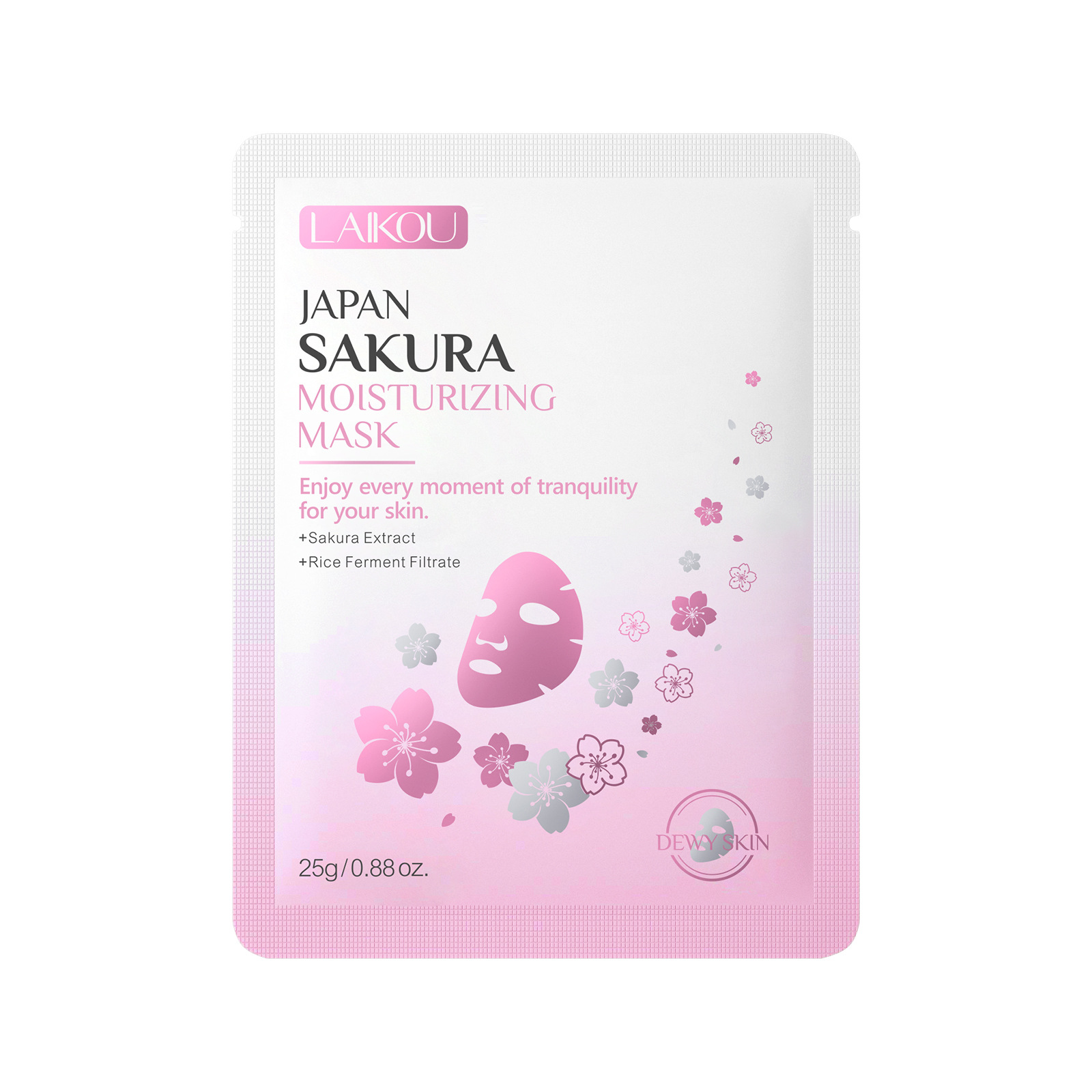 Factory wholesale of cross-border LAIKOU Cherry Blossom Moisturizing Mask 25g, hydrating, moisturizing, brightening complexion and nourishing Item Picture