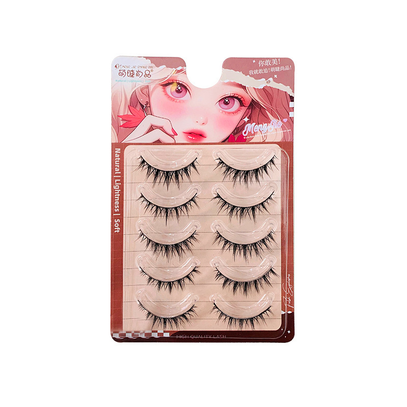 Mengshi Shangpin Maillard thick false eyelash, one-piece comic, European and American mixed makeup, full eyelash for beginners Item Picture