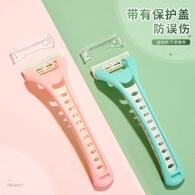 LMLTOP three-layer blade rake knife, single-piece anti-slip shaving knife, underarm hair removal and leg hair shaving knife A0940 Specification drawing