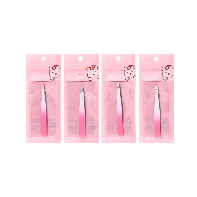 Snoby all-English gradient eyebrow clip, slanted and pointed eyebrow pliers, hair plucking clip, false eyelash auxiliary clip S354 Item Picture