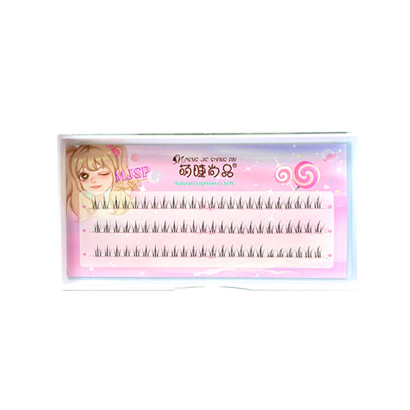 Mengjie Shangpin Little Flame Lower Eyelash Mom's Natural single cluster segmented daily transparent stem comic Barbie eyes Item Picture