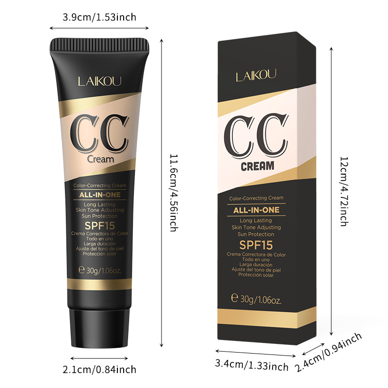 Cross-border LAIKOU Laikou cc Cream 30g (Color Box) Covering Blemishes, contouring without smudging, Moisturizing makeup manufacturer Item Picture