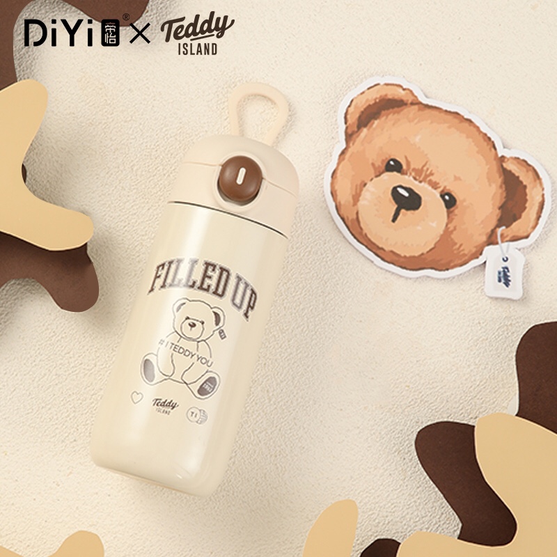 【2023 Autumn/Winter New Collection 】 New series Launched 🆕BW1041 Di Yi X Teddy Ailan Classic Jumping Series 400ml, inner and outer 304, direct drinking spout, with built-in handle! pic 2