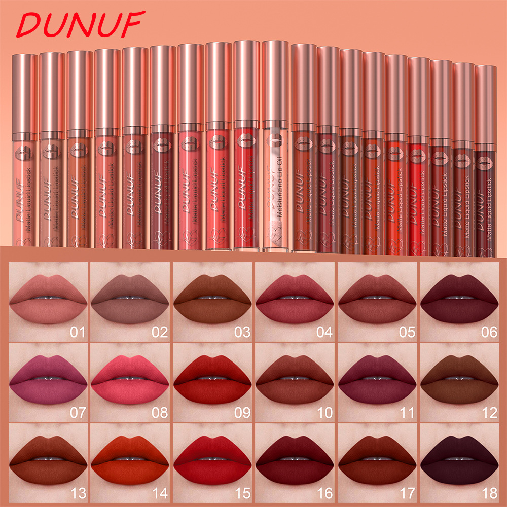 Check out DUNUF 6-tube matte waterproof long-lasting lip gloss lipstick! Disclaimer for links Specification drawing