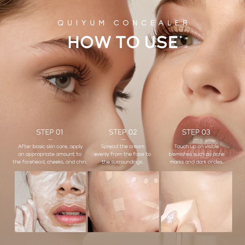Cross-border QUIYUM BB Cream 30g (Color Box) Hydrating, Moisturizing, natural, clear and long-lasting makeup product Specification drawing
