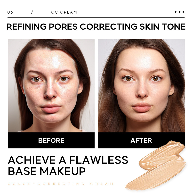 Cross-border temu version Laicome cc Cream 30g (tube) covers blemishes, contouring without smudging, moisturizing makeup manufacturer details Picture