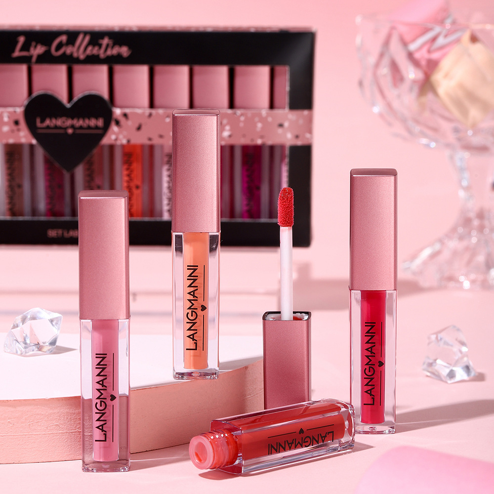 Langmanni 12-piece Lip Gloss Set, Lip Gloss, Lip Blush and Glossy Lip Gloss Gift Box Set Application Scenario