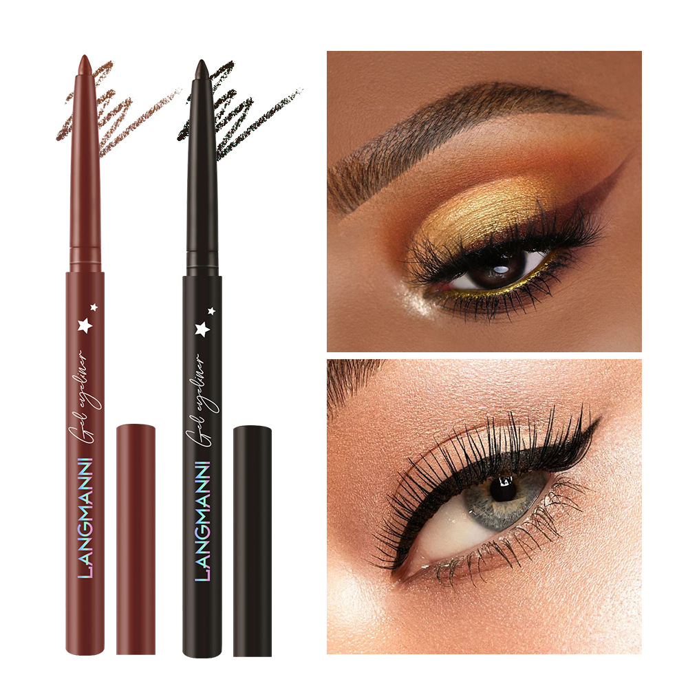 The Langmanni automatic rotating eyeliner gel pen is less likely to smudge eyeliner full figure