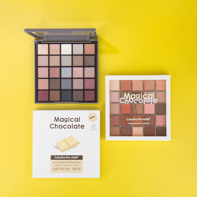 Ruili Makeup 25-color eyeshadow, play with color eyeshadow palette, pearlescent, matte, glossy, and multi-color eyeshadow palette cosmetics details Picture