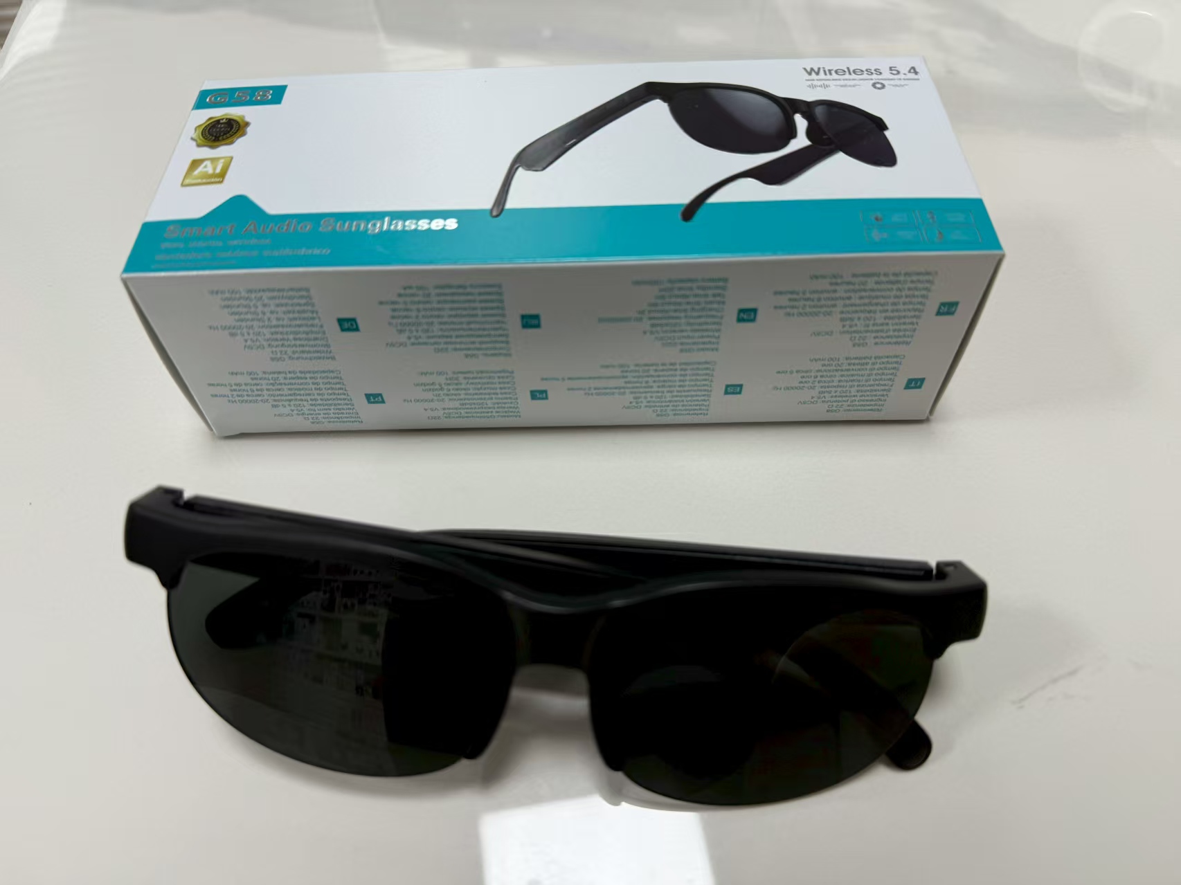 G58智能ai 眼镜 无线蓝牙 耳机户外运动 骑车音乐 AI翻译