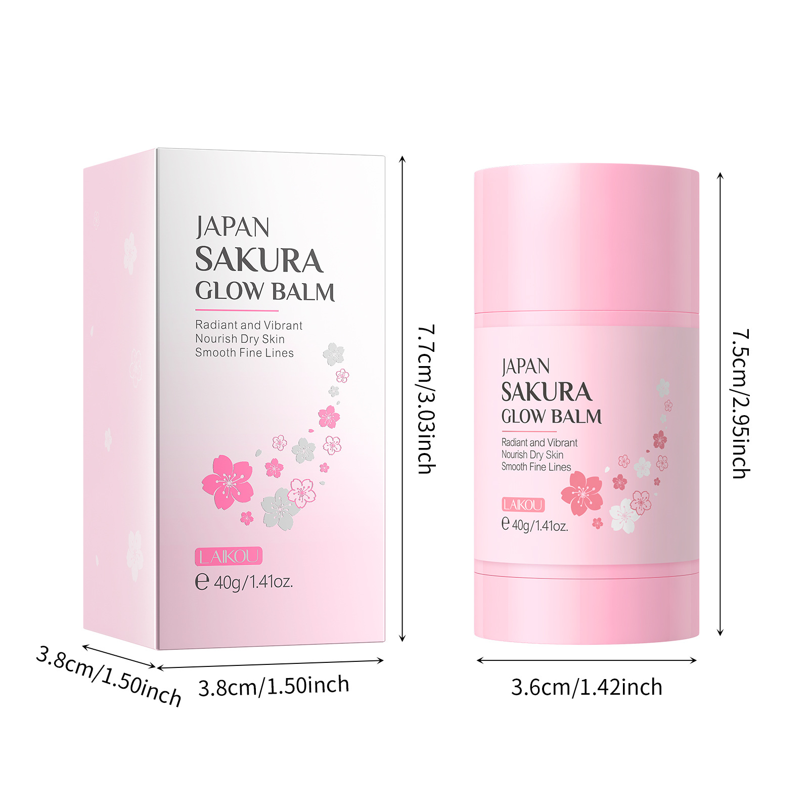Cross-border new Laikou Sakura Moisturizing Stick 40g Body Lotion Hydrating, Moisturizing and Nourishing Moisturizing lotion skin care product manufacturer Item Picture
