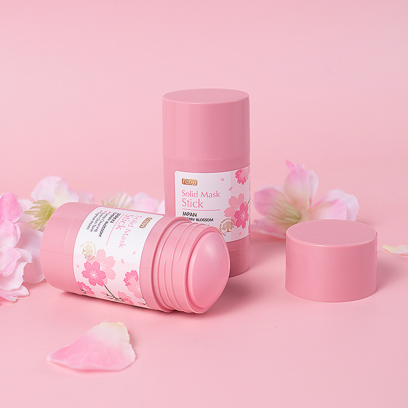 fenyi Cherry Blossom Solid Mask Stick 40g Application mud Mask cleanses pores, hydrates, moisturizes and beautifies the skin cross-border details Picture