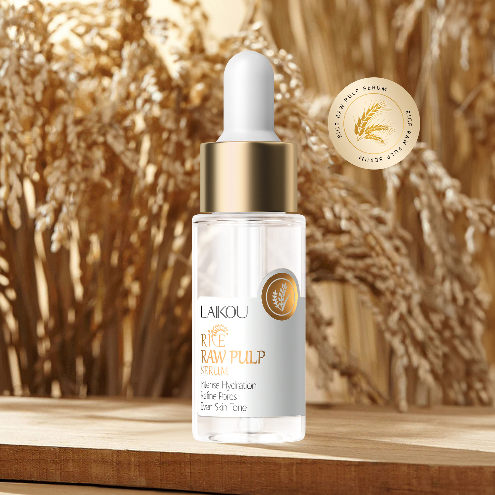 Cross-border Laiko new Product Rice Essence 17ml Hydrating and moisturizing Liquid Essence manufacturer's in-stock fda cosmetics Application Scenario