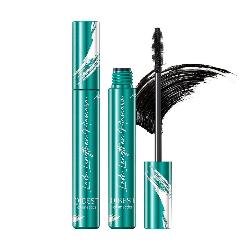 QIBEST Cross-border Mascara is waterproof and does not smudge. It features a long, curly, thick and shaping mascara base and a curly makeup look Item Picture